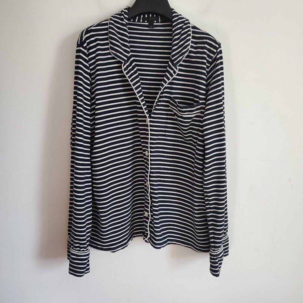 J Crew Navy Pajama Top